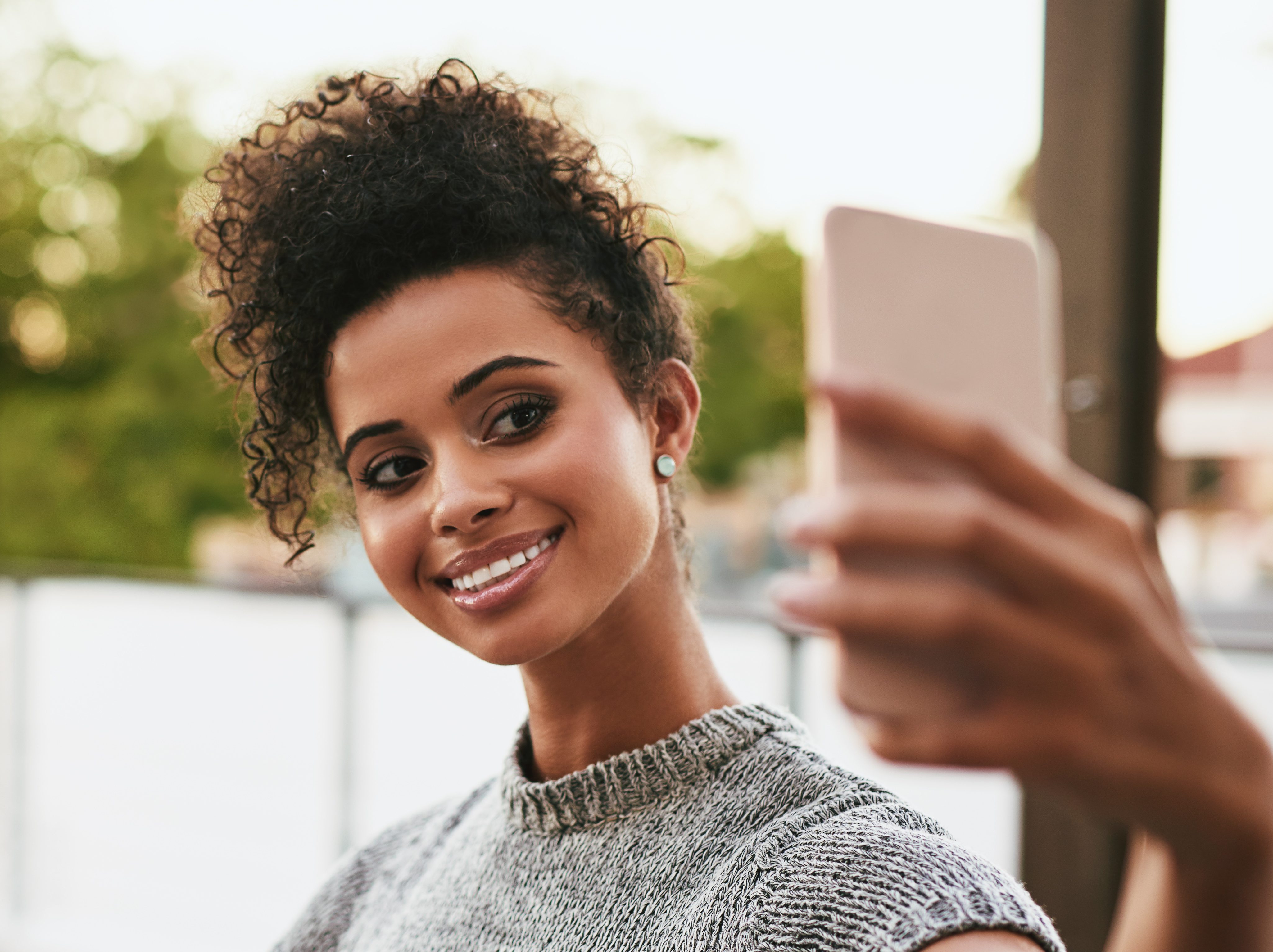 Snapping pictures during lunch