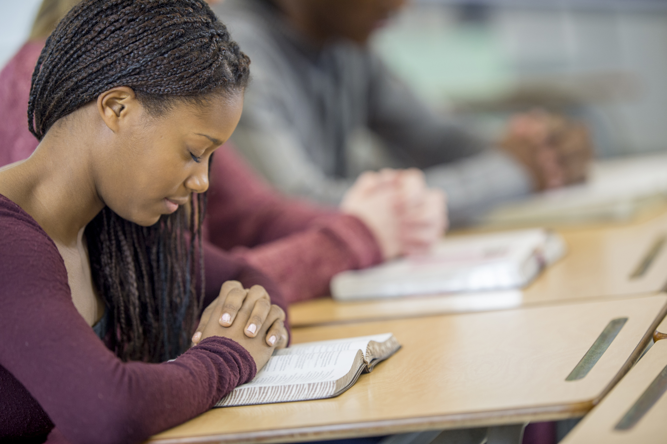 Praying Together at Their Desks