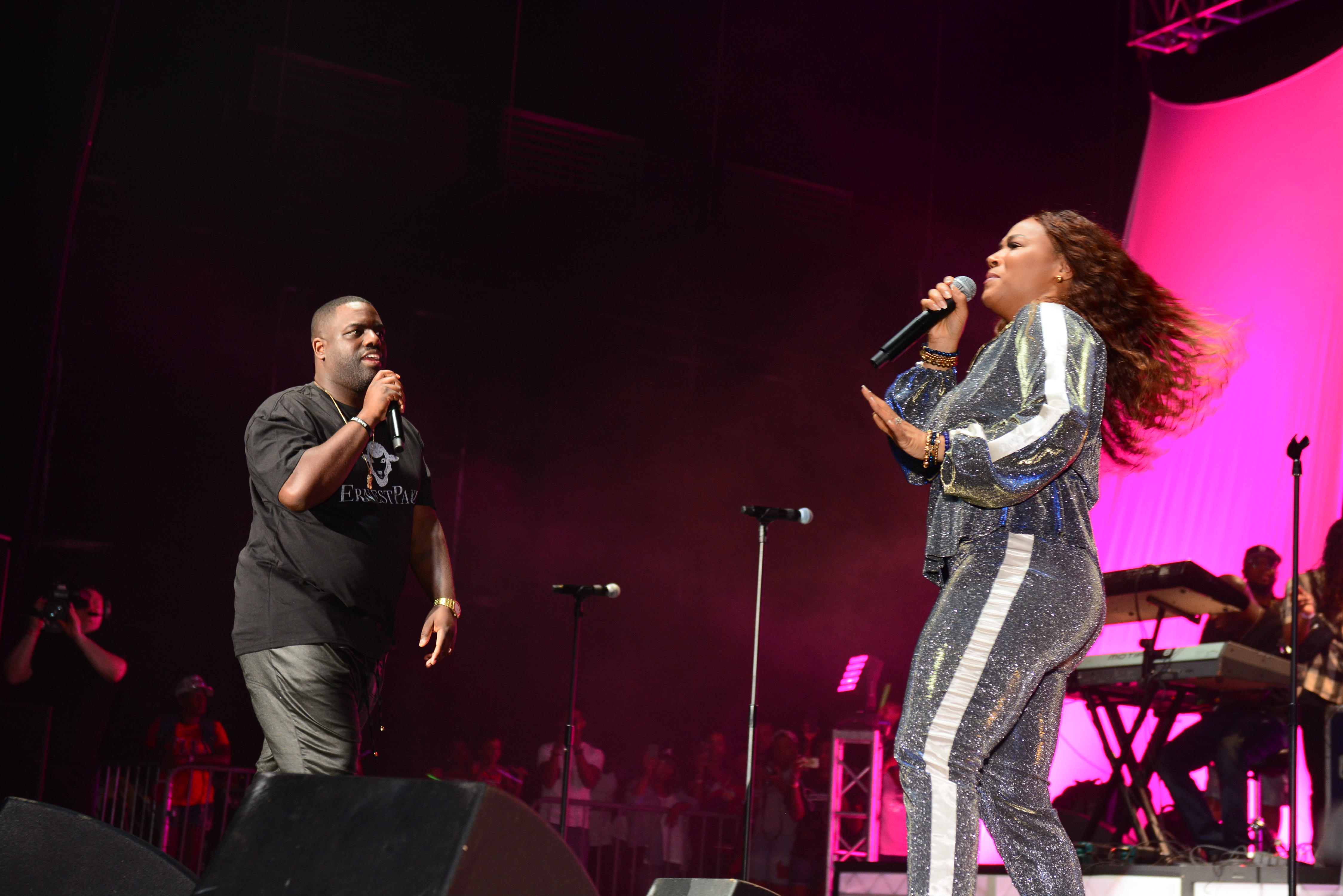 Erica and Warryn Campbell at Praise in the Park 2018
