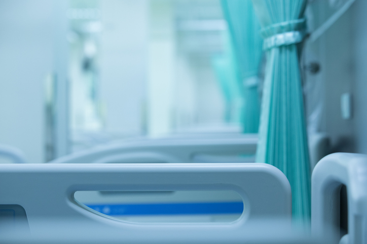 Patient's bed is empty in hospital